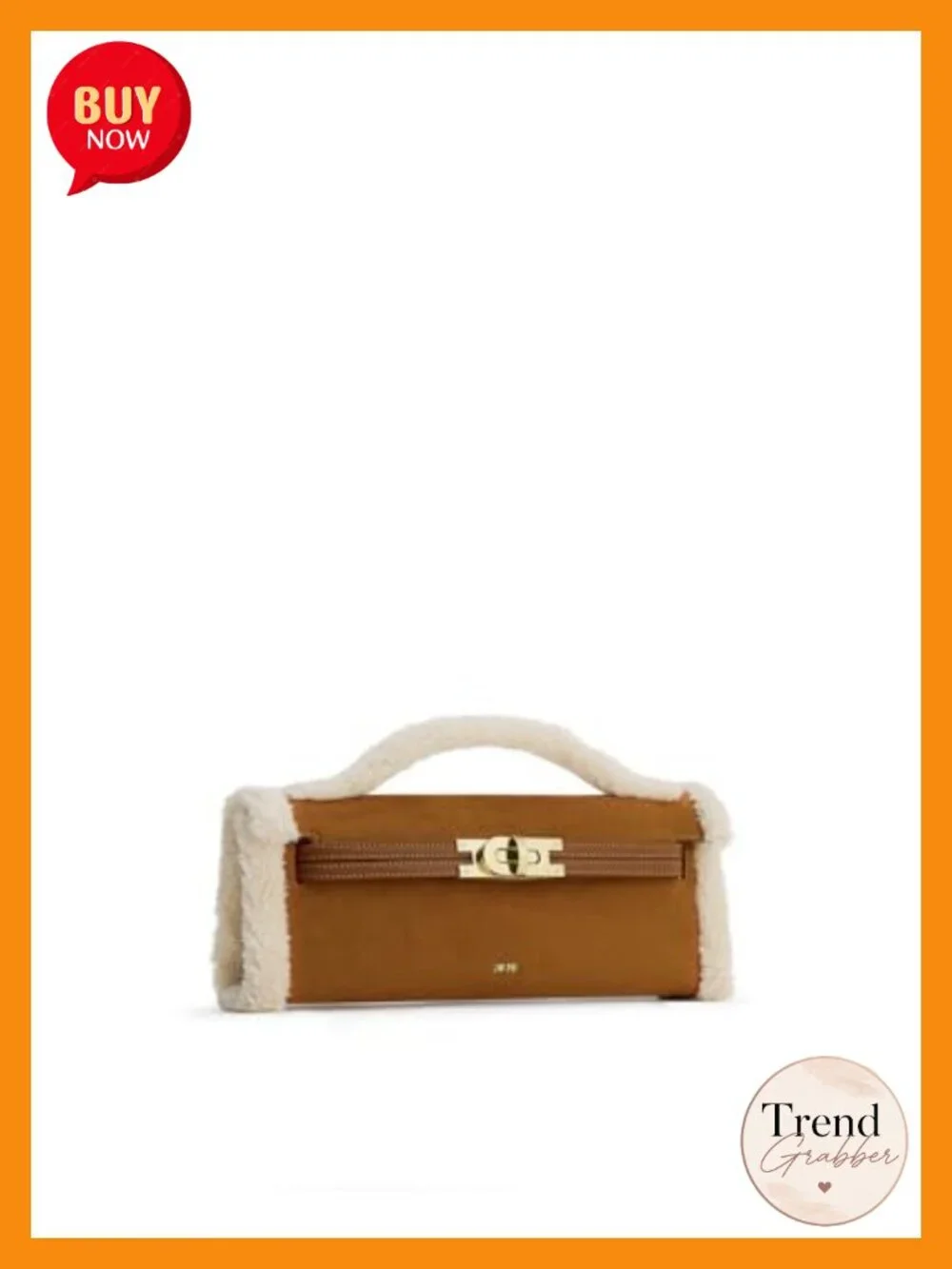 Faux Suede Structured Satchel Handbag with Gold Hardware, Crossbody Strap